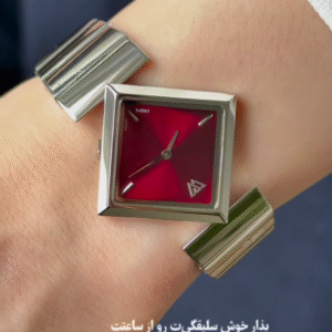⌚️ Crimson Vogue – Square Dial Designer Wristwatch for Women 🔻