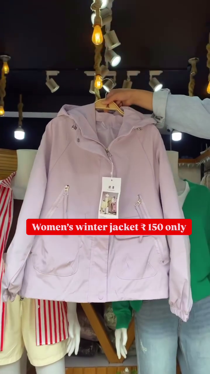 Women's Black Winter Jacket π€ Hooded Zip-Up with Pockets β Cozy & Minimal - Image 4