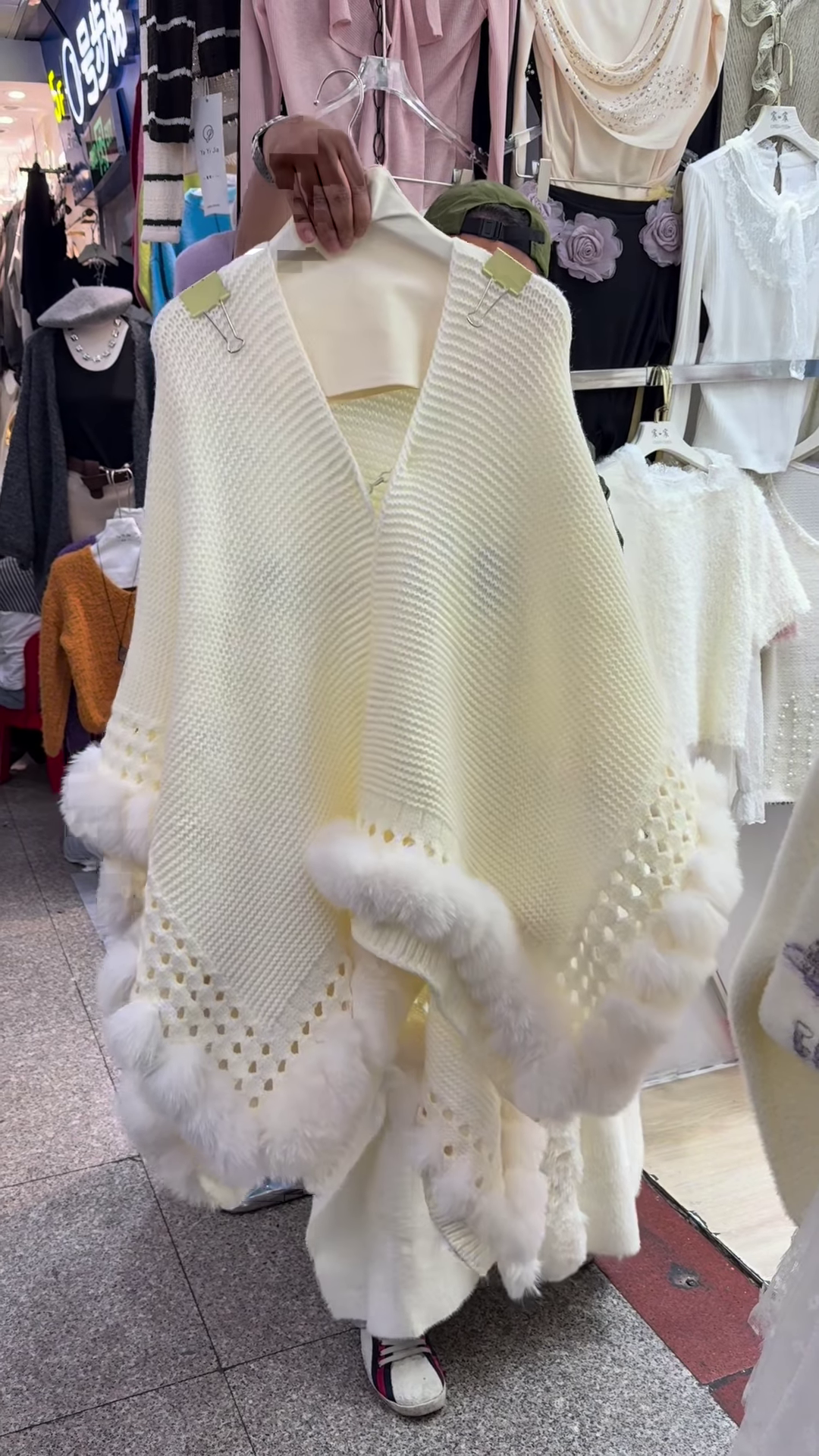 Elegant Winter Faux Fur Poncho & Cape Set ❄️✨