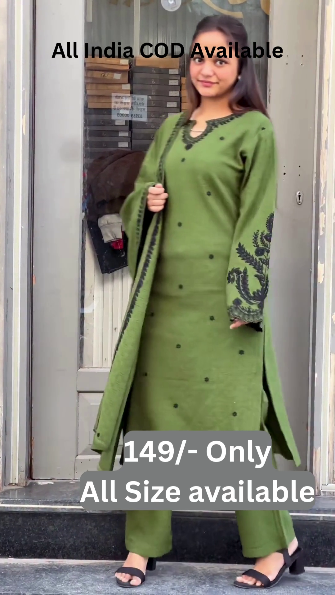 Elegant Olive Ethnic Suit Set with Embroidered Dupatta πΏβ¨