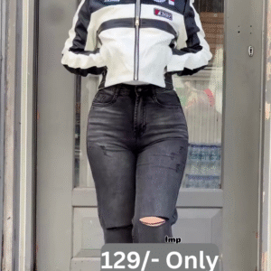 Racer Girl Contrast Biker Jacket for Bold Street Style ππ₯